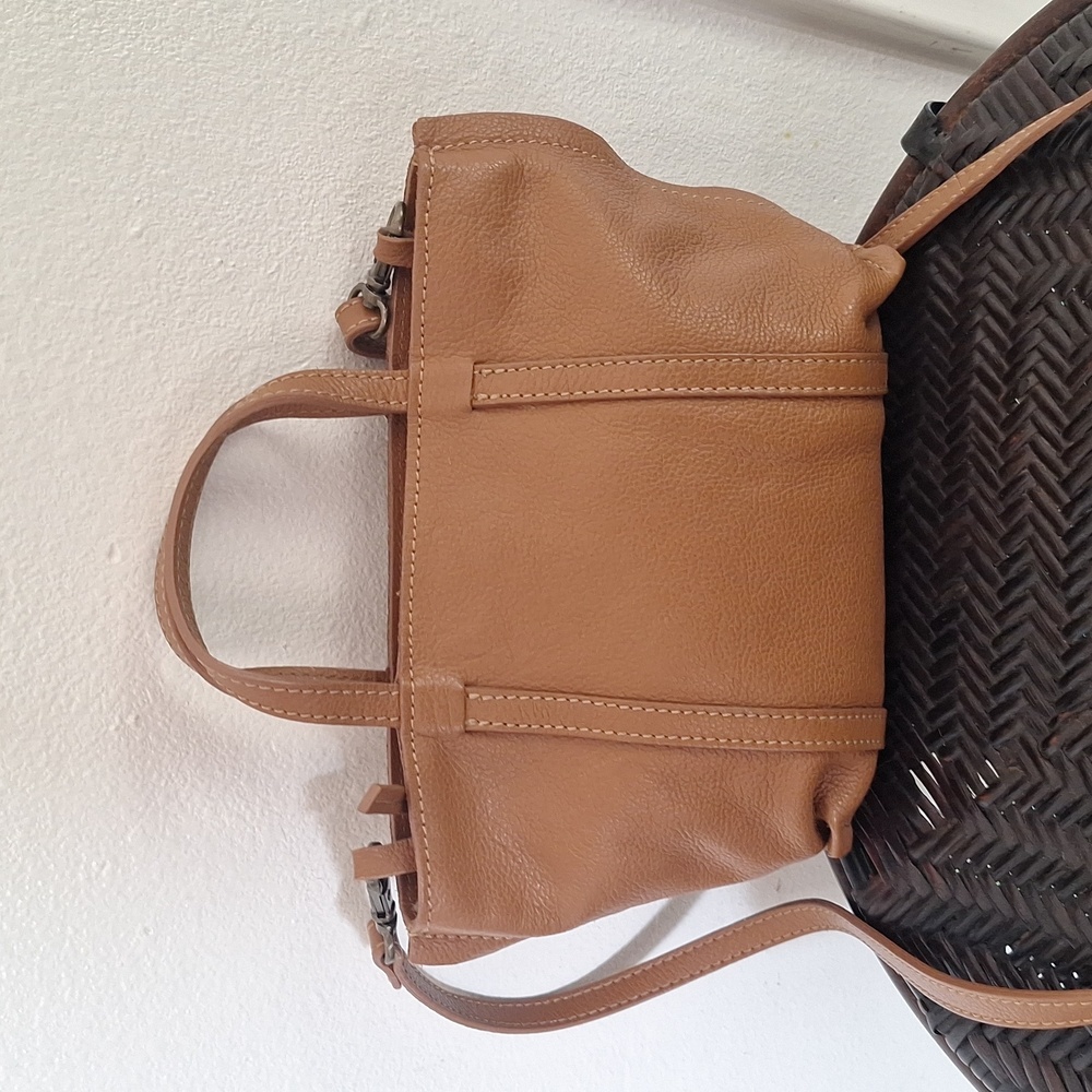 Anthropologie Leather Crossbody Cow Leather Tan